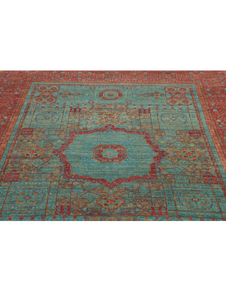 Rug Mamlouk Pakistan 177x235 Turquoise Ruby Red