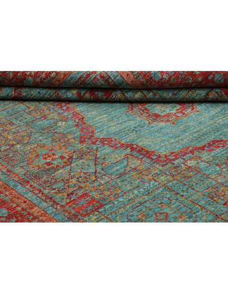 Rug Mamlouk Pakistan 177x235 Turquoise Ruby Red