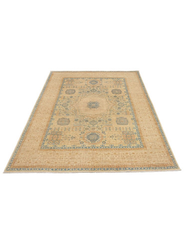 Tappeto Mamlouk Pakistan 145x196 Beige Blu Ocra