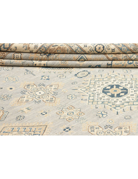 Rug Kazak Fine Pakistan 280x369 Sky Blue Beige