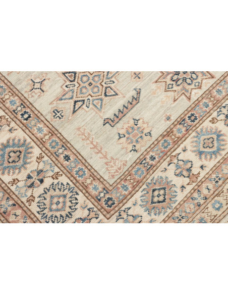 Tappeto Kazak Fine Pakistan 124x178 Crema Blu T
