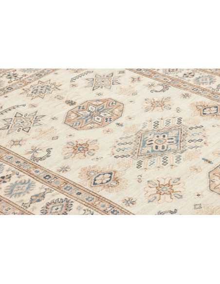 Tappeto Kazak Fine Pakistan 124x178 Crema Blu T