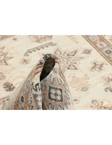 Rug Kazak Fine Pakistan 124x178 Cream Blue Terr