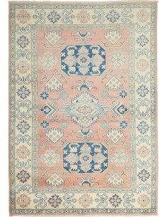 Rug Kazak Afghanistan 121x179 Salmon Pink Navy
