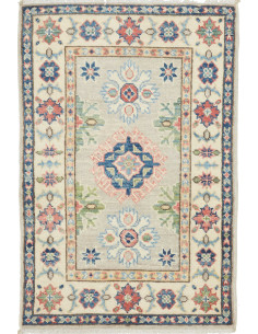 Rug Kazak Afghanistan 61x90 Light Grey Cream Co