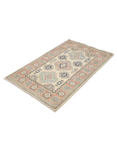Rug Kazak Afghanistan 87x136 Cream Ivory Coral 2