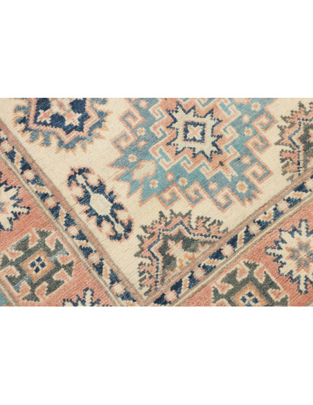 Rug Kazak Afghanistan 87x136 Cream Ivory Coral