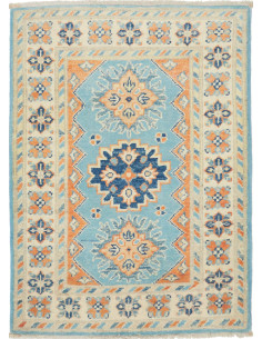 Tappeto Kazak Afghanistan 64x86 Azzurro Crema A