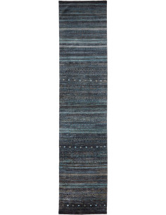 Tappeto Royal Gabbeh Pakistan 90x430 Blu Scuro