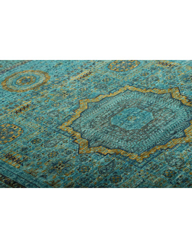 Tappeto Mamlouk Pakistan 173x243 Turchese Oro B