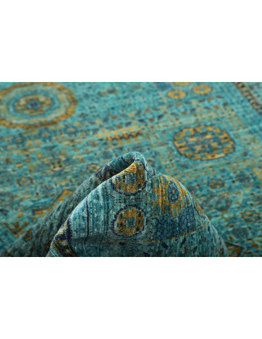 Tappeto Mamlouk Pakistan 173x243 Turchese Oro B