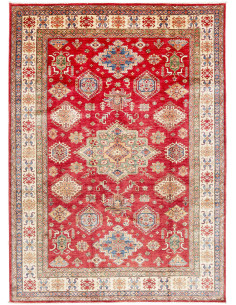 Tappeto Kazak Fine Pakistan 209x290 Rosso Crema