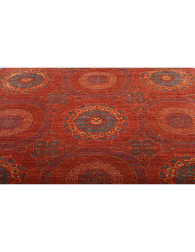 Rug Mamlouk Pakistan 170x228 Rust Red Teal Blue