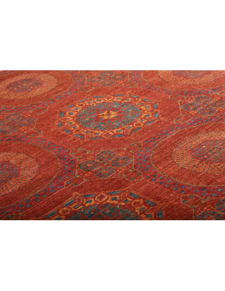 Rug Mamlouk Pakistan 170x228 Rust Red Teal Blue