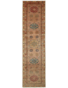 Rug Kazak Fine Pakistan 78x294 Beige Terracotta