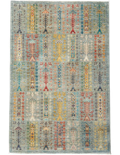 Tappeto Tribal Pakistan 122x185 Blu Polvere Ocr