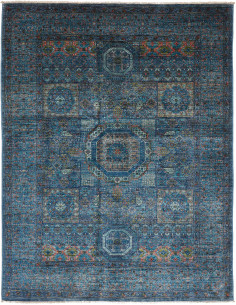 Rug Mamlouk Pakistan 150x200 Petrol Blue Azure
