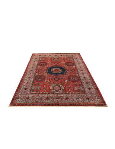 Tappeto Mamlouk Pakistan 146x198 Rosso Blu Azzu