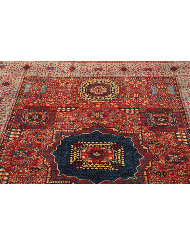 Tappeto Mamlouk Pakistan 146x198 Rosso Blu Azzu