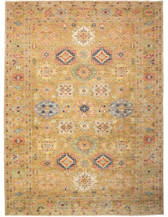 Rug Kazak Fine Pakistan 279x374 Ocher Gold Rust