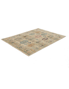 Rug Tribal Pakistan 151x200 Cream Beige Turquoi 2