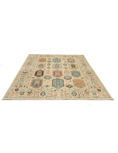 Rug Tribal Pakistan 151x200 Cream Beige Turquoi
