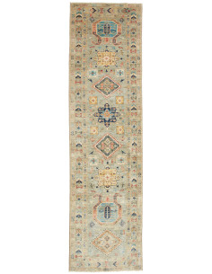 Rug Tribal Pakistan 75x285 Dusty Blue Ochre Yel