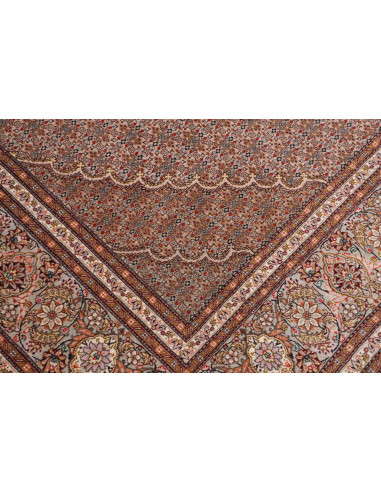 Tappeto Tabriz 50 Raj Mahi Persia azzurro giallo 207x302