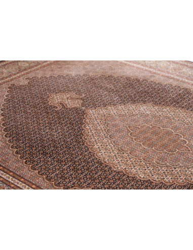 Tappeto Tabriz 50 Raj Mahi Persia azzurro giallo 207x302