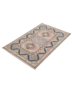 Tappeto Kazak Afghanistan 82x124 Grigio Blu Blu 2