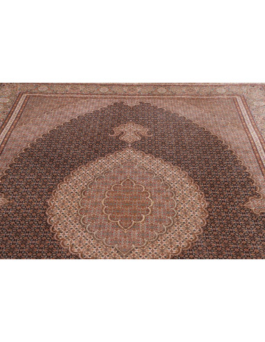 Tappeto Tabriz 50 Raj Mahi Persia azzurro giallo 207x302