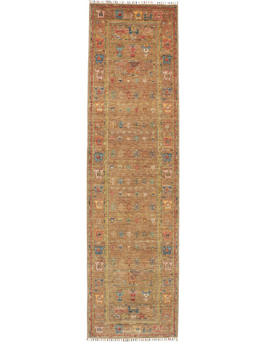 Tappeto Rubin Pakistan 81x297 Marrone Terra Blu