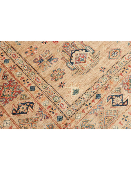 Rug Kazak Fine Pakistan 252x315 Sand Beige Blue