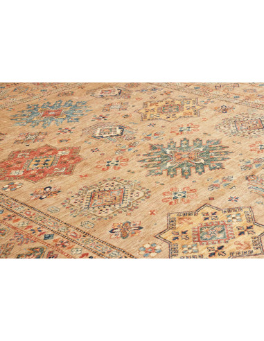 Rug Kazak Fine Pakistan 252x315 Sand Beige Blue