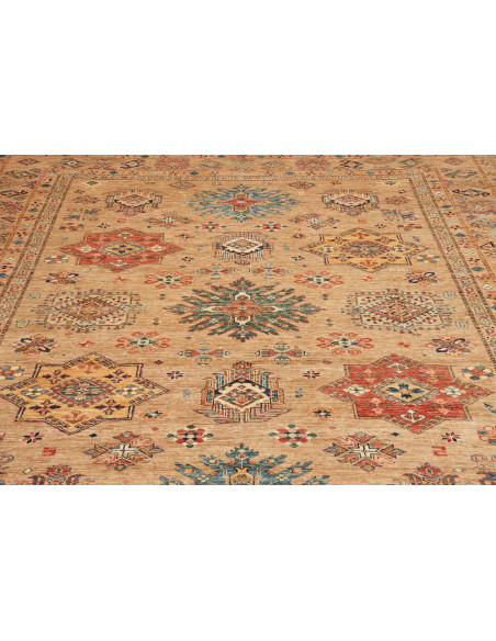 Rug Kazak Fine Pakistan 252x315 Sand Beige Blue