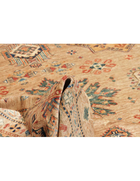 Rug Kazak Fine Pakistan 252x315 Sand Beige Blue