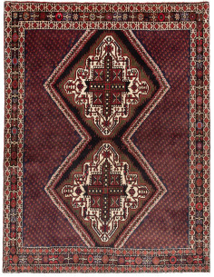 Rug Shahreza Persia grey brown 136x178
