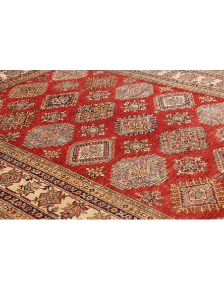 Tappeto Kazak Fine Pakistan 200x296 Rosso Borde