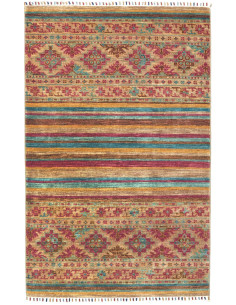 Rug Samarkand Pakistan 101x161 Beige Red Magent