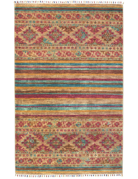 Rug Samarkand Pakistan 101x161 Beige Red Magent
