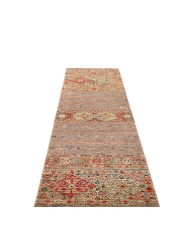 Tappeto Rubin Pakistan 79x299 Beige Marrone Gri