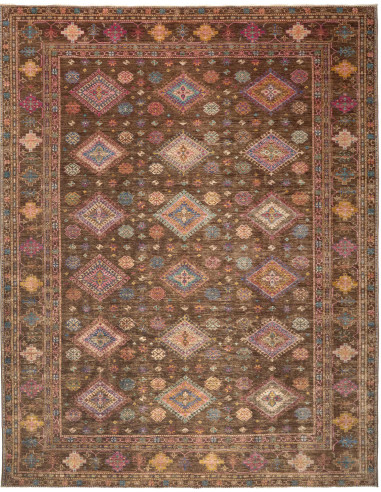 Rug Kazak Fine Pakistan 241x313 Brown Multicolo