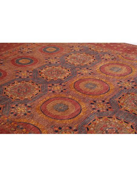 Rug Mamlouk Pakistan 275x372 Rust Red Blue Grey