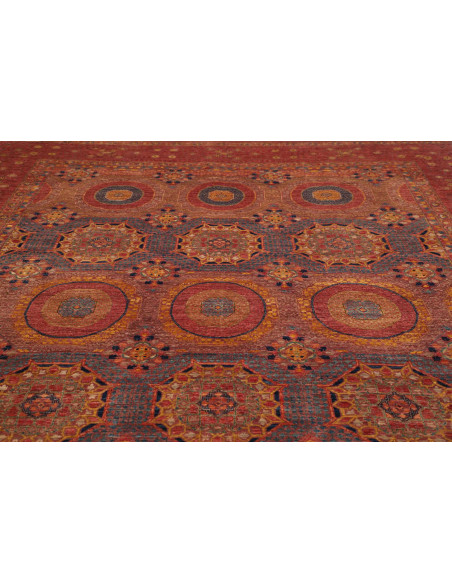 Rug Mamlouk Pakistan 275x372 Rust Red Blue Grey