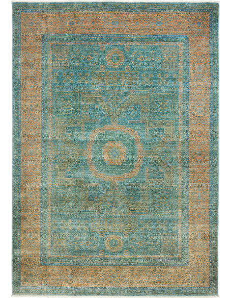 Rug Mamlouk Pakistan 173x240 Teal Rust Gold