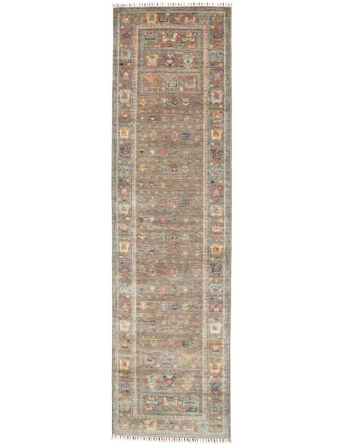 Tappeto Rubin Pakistan 80x293 Marrone Cenere Mu