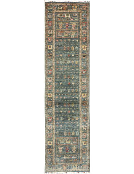 Rug Rubin Pakistan 79x300 Petrol Blue Emerald G