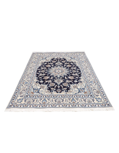 Tappeto Nain Kashmar Persia bianco grigio 147x200