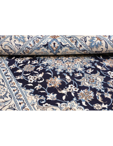 Tappeto Nain Kashmar Persia bianco grigio 147x200