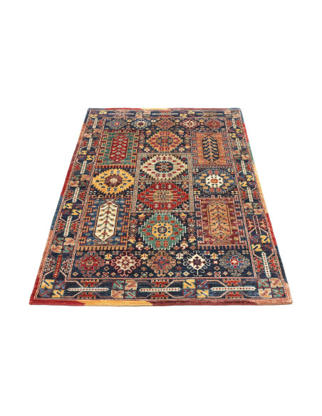 Tappeto Tribal Pakistan 100x152 Blu Navy Rosso